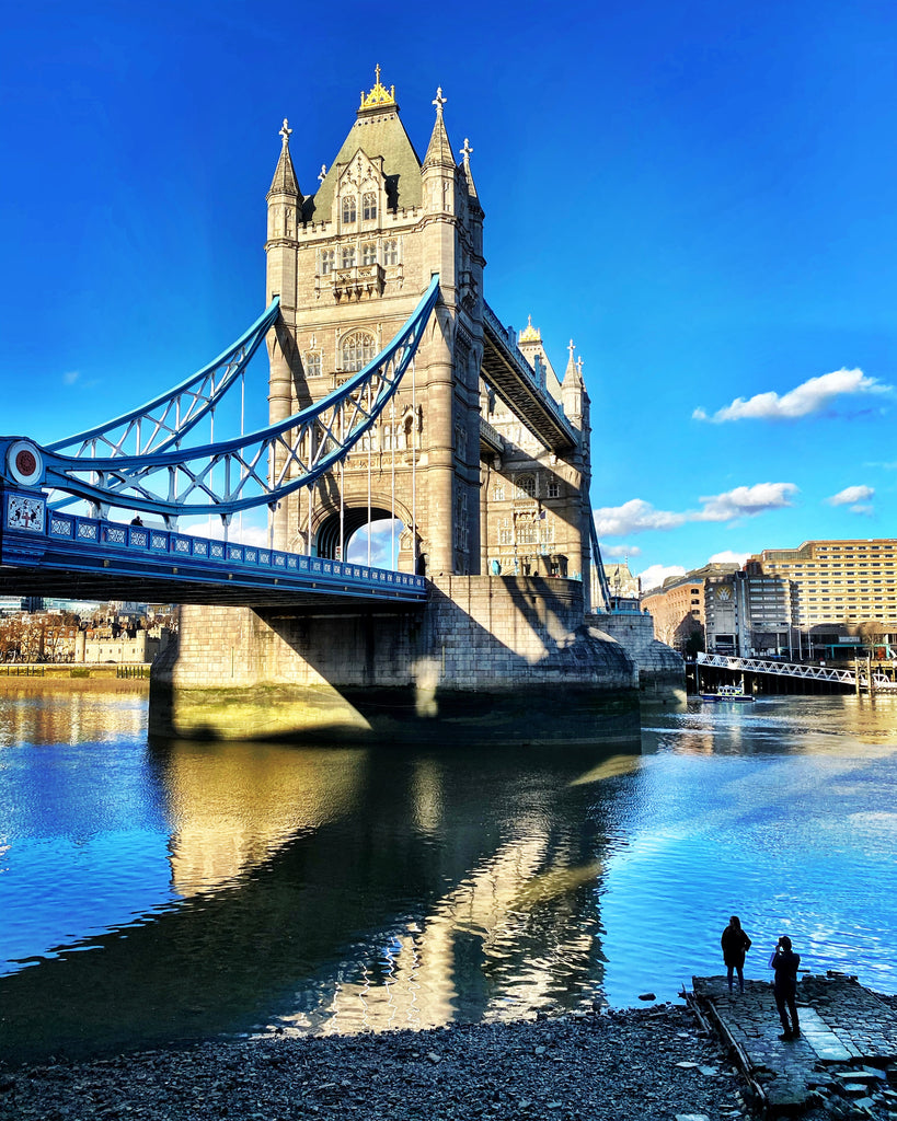 London Bridge during lockdown under blue sky